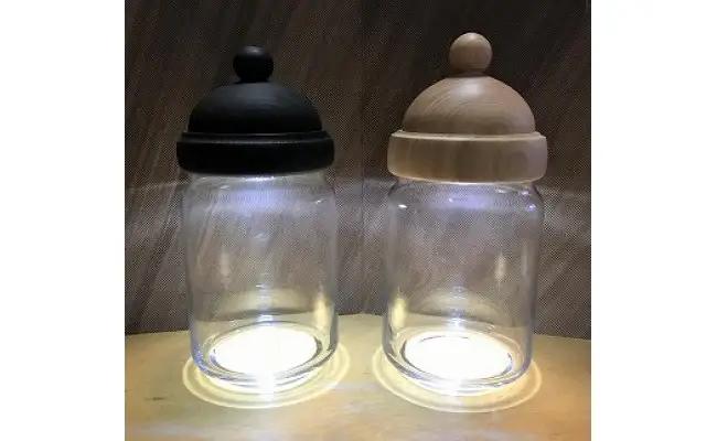 河内材ヒノキを使ったミルクボトルライト（小）ナチュラル