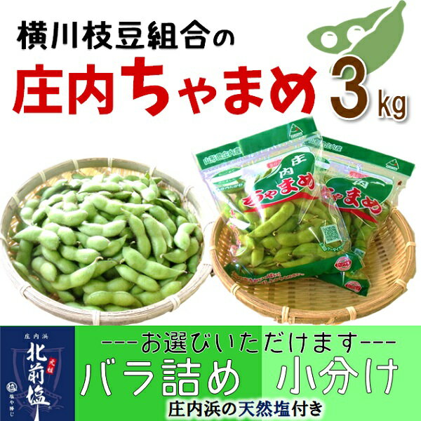 【ふるさと納税】横川枝豆組合の「庄内ちゃまめ」3kg　※8月上旬頃より配送※枝豆　えだ豆　えだまめ　ちゃ豆