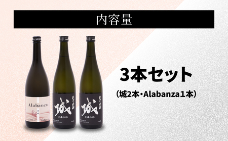 ＜【7日以内に発送！】令和5年産 木城町・毛呂山町 新しき村友情都市コラボ日本酒２種３本セット（城２本・Alabanza１本）＞ K21_0026