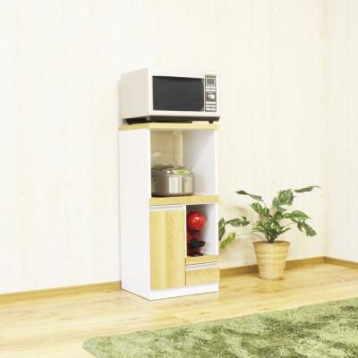 ふるさと納税 大川市 幅48cm レンジ台 扉式 ナチュラル色