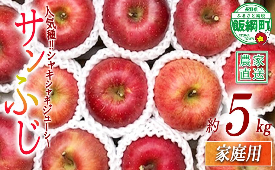 
                  りんご 蜜入り サンふじ 家庭用 5kg サイズおまかせ 井澤農園 沖縄県への配送不可 2026年11月中旬頃から2027年1月中旬頃まで順次発送予定 令和8年度収穫分 エコファーマー認定 減農薬栽培 化学肥料不使用 信州 果物 フルーツ リンゴ 林檎 長野 予約 農家直送 長野県 飯綱町 [0591]
                