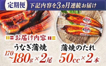 【3回定期便】数量限定【諫早淡水】特大うなぎ蒲焼2尾 / 鰻 特大 蒲焼き 蒲焼 国産 冷凍 / 諫早市 / 諫早淡水[AHAT054]
