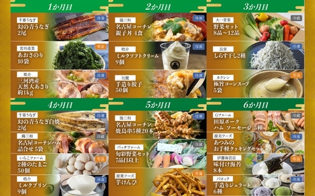 【定期便】渥美半島の恵み 20種 20回 6ヶ月定期便