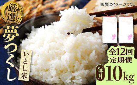 【全12回定期便】いとし米 厳選夢つくし 10kg×12回 (糸島産) 糸島市 / 三島商店[AIM049] 白米米 白米お米 白米ご飯 白米夢つくし 白米ゆめつくし 白米九州 白米福岡 白米5キロ 白米ギフト 白米贈り物 白米贈答 白米お祝い 白米お返し 白米定期便