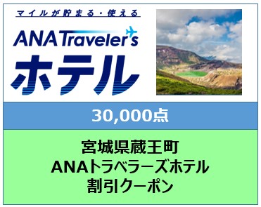 宮城県蔵王町　ANAトラベラーズホテル割引クーポン（30,000点）