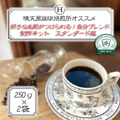 好きな名前がつけられる!自分ブレンド制作キット　スタンダード版　250g×2袋【1672088】