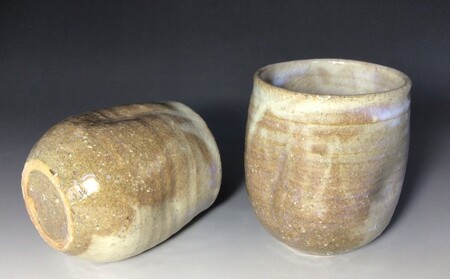 萩焼 夫婦 湯呑　知明作｜HG000455