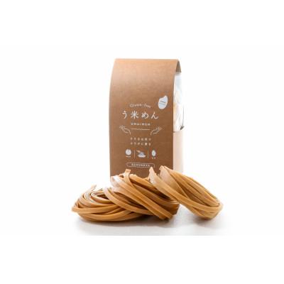 ふるさと納税 須賀川市 グルテンフリー 米粉で作った麺「う米めん」玄米タイプ　100g×30食