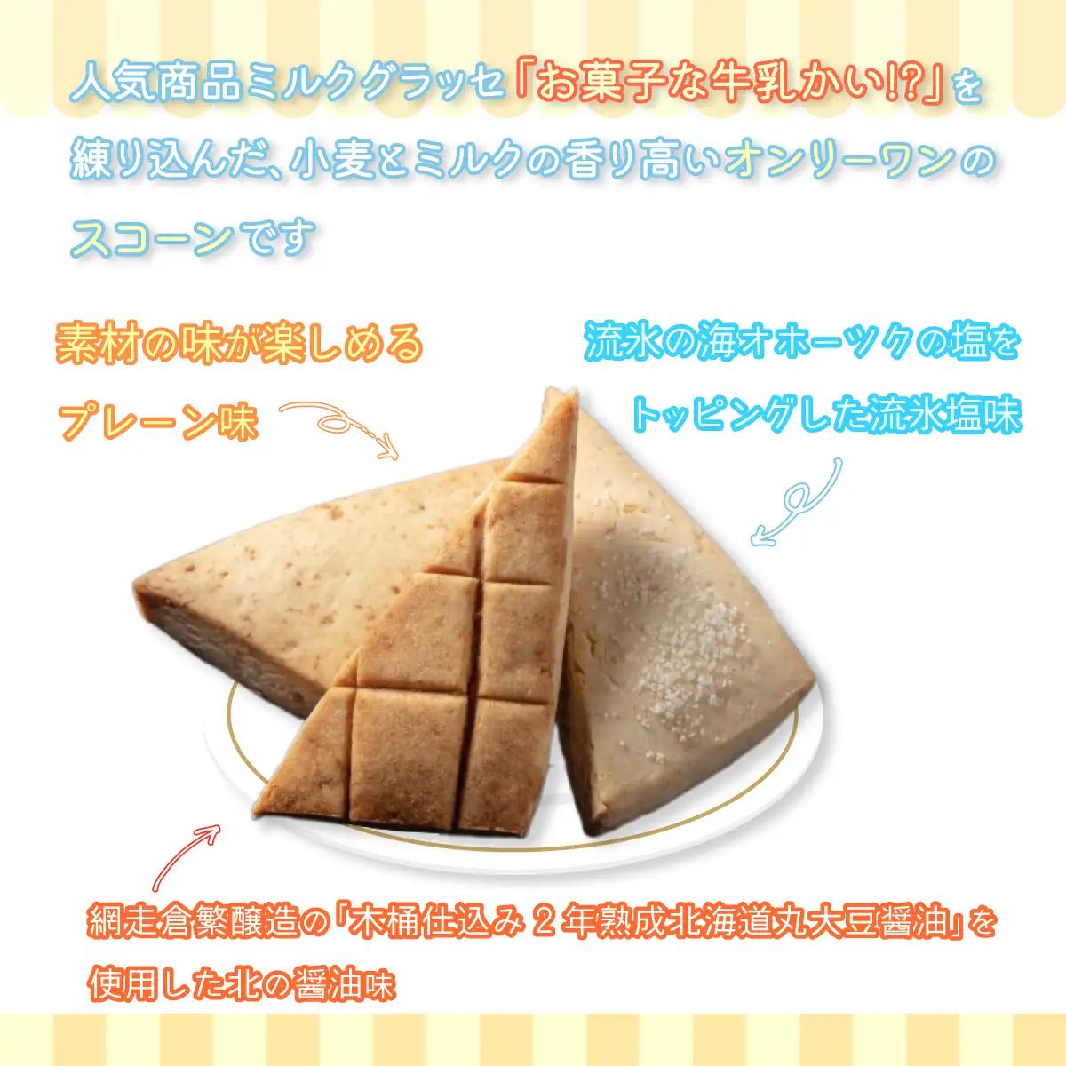 網走プレミアムスコーン3種セット　(プレーン・流氷塩味・北の醤油味）(オホーツク産/網走産/北海道産・網走加工) 【 ふるさと納税 人気 おすすめ ランキング 菓子 洋菓子 焼き菓子 スコーン オホー