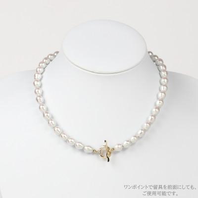ふるさと納税 和泉市 【Yumisienne】ココバロックパールネックレス(サクラホワイト/ゴールド8mm42cm) |  | 01