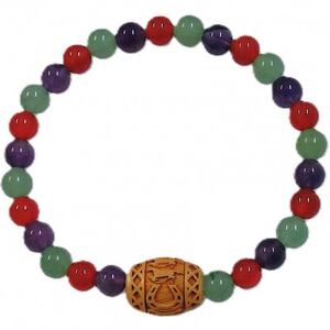 万事が馬九(うまく)行く九頭の馬3色柘植(つげ)ブレスレット【配送不可地域：沖縄県】【1697657】