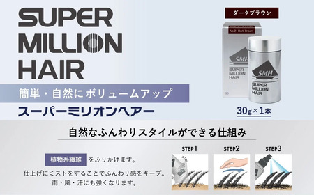 髪スーパーミリオンヘアー(増毛パウダー）1本（30g）No.2ダークブラウン｜髪 髪 髪 髪 髪 髪