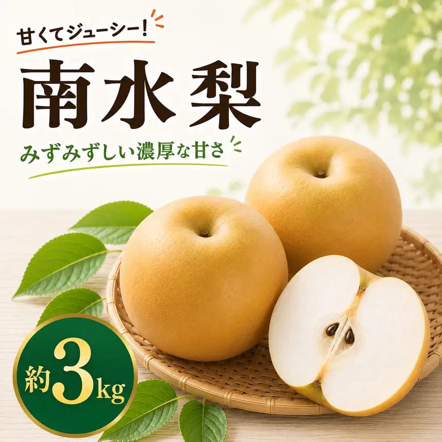 先行受付 南水（有袋美品）約3kg  2026年9月中旬～10月中旬発送［新規就農者応援コース 幸作会］［K-42］