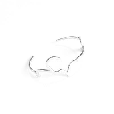 ふるさと納税 静岡市 【國廣沙織×三代目板金屋】Hiraganaバングル　うつくしい　シルバーSサイズ　1個 |  | 02