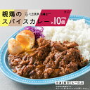 【ふるさと納税】親鶏のスパイスカレー（辛口）10個セット お取り寄せ グルメ 北海道 厚真町 国産 【送料無料】