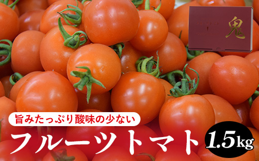 旨みたっぷり酸味の少ないフルーツトマト 1.5kg
※着日指定不可
※離島への配送不可
※2024年6月上旬～10月下旬頃に順次発送予定