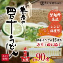 【ふるさと納税】22-217．【6回定期便】いつでも好きな時に麦屋のもちもちうどん♪麦屋の四万十うどんシンプルセット（合計90食） つゆ ネギ 付き 国産 小麦 麦屋 専門店 うどん 冷凍 もちもち モチモチ グルメ 高知 しまんと お取り寄せ 送料無料