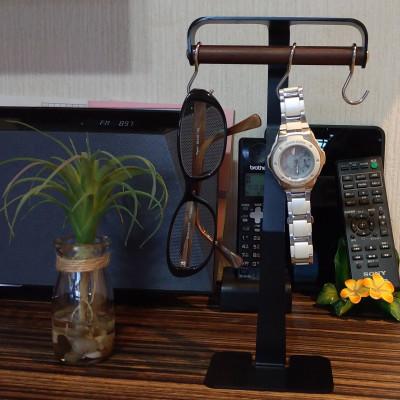 ふるさと納税 八潮市 マスクツリーmini黒・革トレイセット　1個 |  | 03