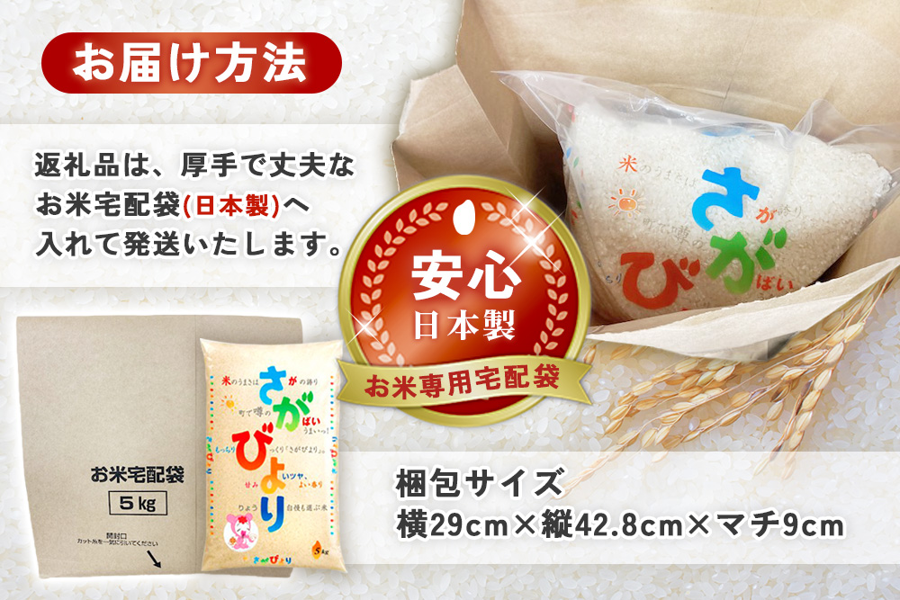 【3カ月定期便】☆2010年から連続特A受賞☆ 令和7年産 さがびより 5kg【特A米 さがびより 米 お米 ごはん ご飯 白米 精米 ブランド ランキング 県産米 美味しい kome okome 基