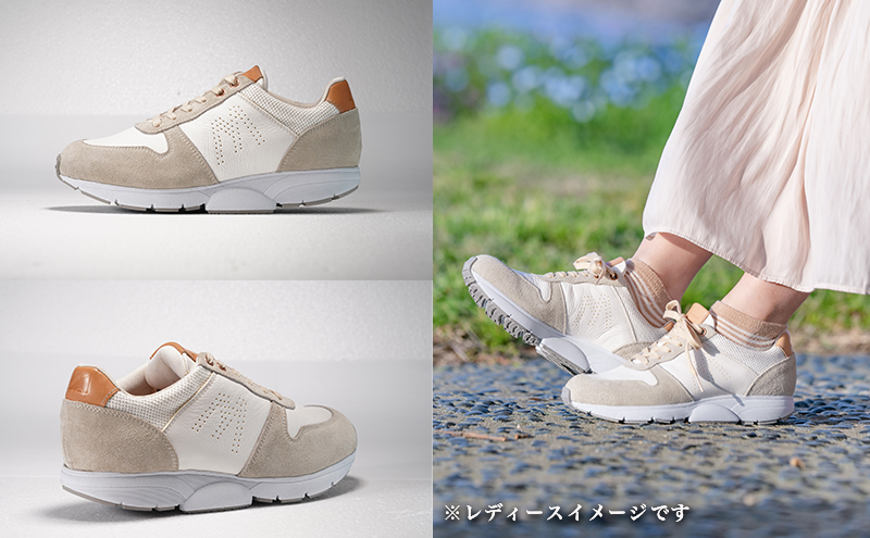 MIDFOOT ( ミッドフッド ) 婦人靴 レザースニーカー MF001JL ( ホワイト ) 4E 22.5cm