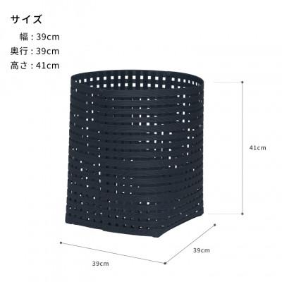ふるさと納税 奥州市 暮らしを豊かにするシンプルで美しいかご L ネイビー バンドシー [AR018] |  | 02
