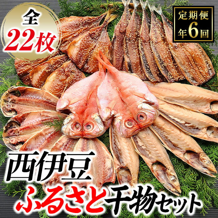 【ふるさと納税】 ひもの 金目鯛 あじ さば 秋刀魚 伊豆 藤文の「西伊豆ふるさと干物セット定期便」（年6回）[0823234]
