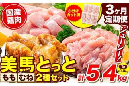  鶏肉 【3か月定期】 ももむね 計5.4kg