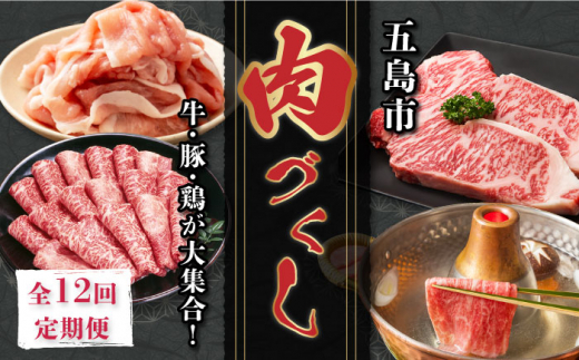 
【肉づくし全12回定期便】五島産のいろんなお肉が毎月届く！お肉大集合スペシャル/五島市 [PZX005]
