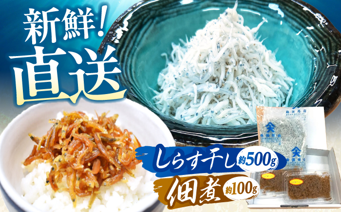 しらす干し（約500g）と佃煮（約100g）セット/森国商店 浜で瞬時に釜出し 高知のしらす【グレイジア株式会社】 [ATAC485]