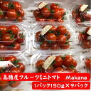 【ふるさと納税】【石井農園】高糖度フルーツミニトマト「Makana(マカナ)」 やみつきパック 150g×9パック　完熟　生産者直送　約1.3kg　トマト　ミニトマト