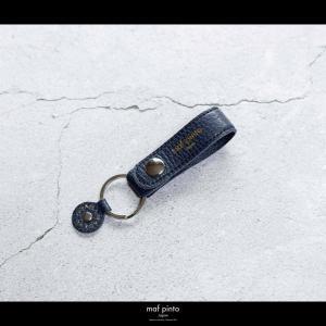 maf pinto (マフ ピント)ストラップ キーリング キーホルダー キーケース ネイビー ADRIA LINE レザー 本革 日本製