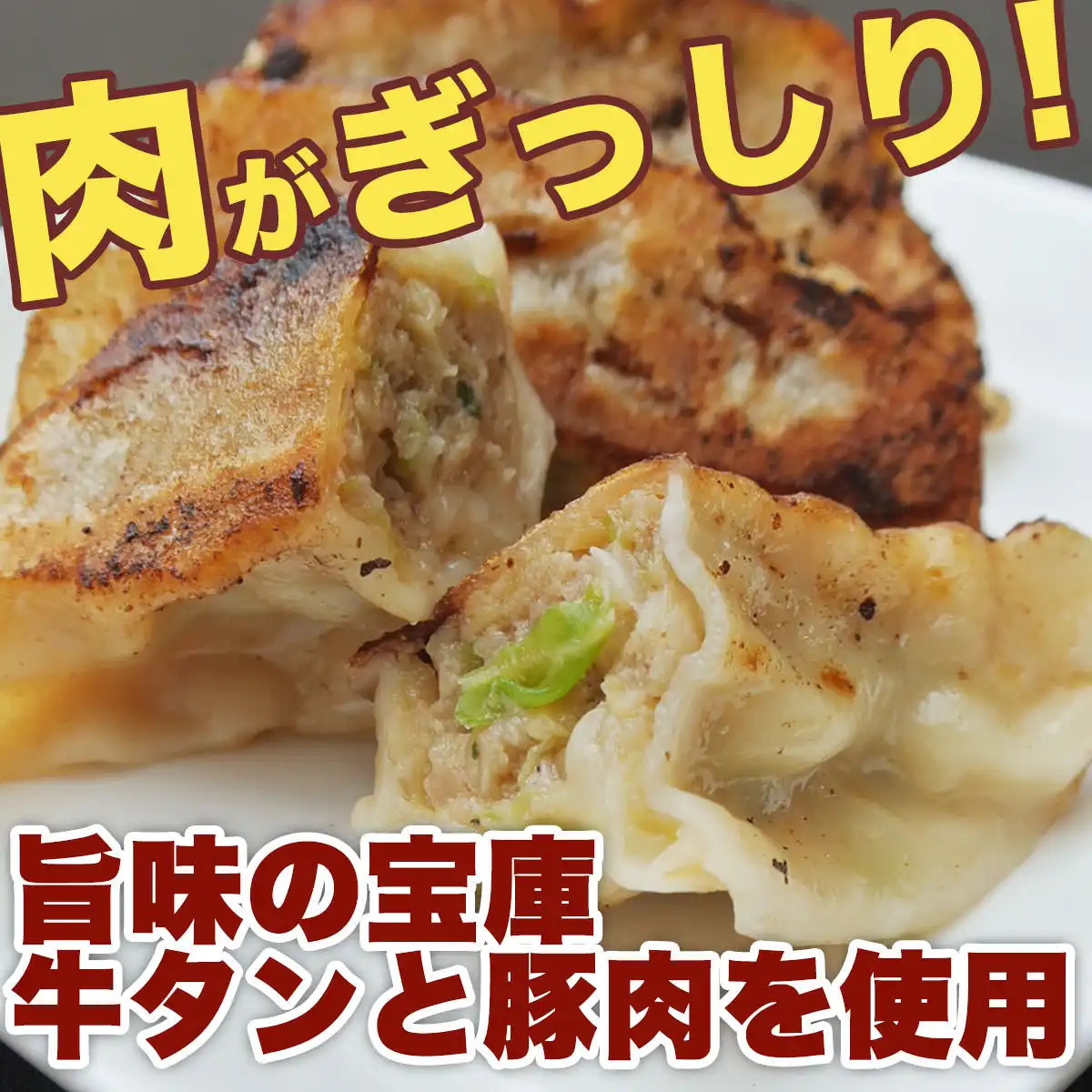 H019 牛タン餃子25個・温めるだけハンバーグ4個セット