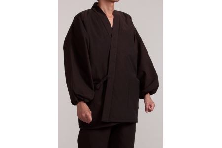 作務衣 新素材の中わた「ウォーマル」で暖かい　遠赤外線キルト作務衣　榛地織物