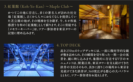 東京タワー東京ダイヤモンドツアー(150m+250m+Lounge)ペアチケット