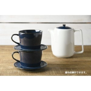 【美濃焼】 北欧ブルー コーヒーカップ＆ソーサー 1セット 3516162 瑞浪市 / やまに 食器 皿 陶磁器 [AZCR011]