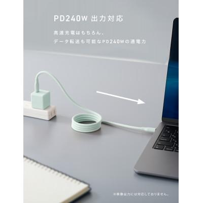 ふるさと納税 守口市 CIO スパイラルシリコンケーブル CtoC 1m 充電ケーブル USB-C  (シェルピンク) |  | 01