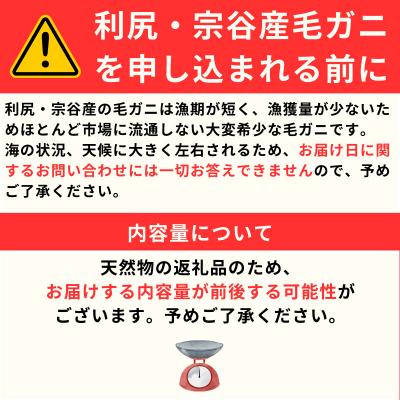 ふるさと納税 利尻町  [2025年2月中旬出荷開始]利尻・宗谷産 冷凍ボイル毛ガニ500g×4尾[No.5888-0605] |  | 01