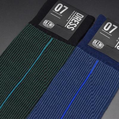 ふるさと納税 広陵町 「NOBLE ソックス」 2足セット 24〜26cm  (ストライプ/ネイビー,グリーン) |  | 01