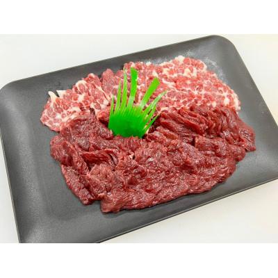 ふるさと納税 山鹿市 厳選馬刺し食べ比べセット 真空パックブロック　4〜5人前 【株式会社プレシア】《山鹿市》 |  | 01