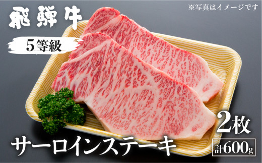 飛騨牛 サーロインステーキ 5等級 A5 計600g(2枚)（真空パック）ステーキ 牛肉 和牛 肉の沖村 【ごちそう】 贅沢飛騨牛