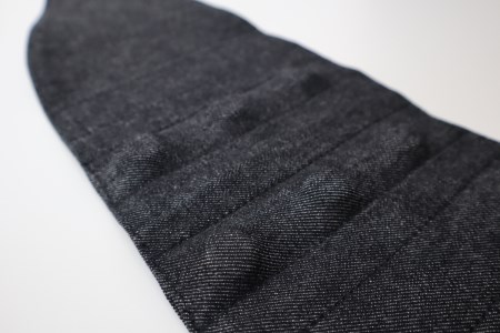 突起付き【腰ツボ】スポット Sサイズ（75～80cm）職人の手作り 簡単 装着 ウエストサポーター サポート シェイプベルト ストレッチデニム マジックテープ 軽量 伸縮性 通気性 抜群 ウォーキング