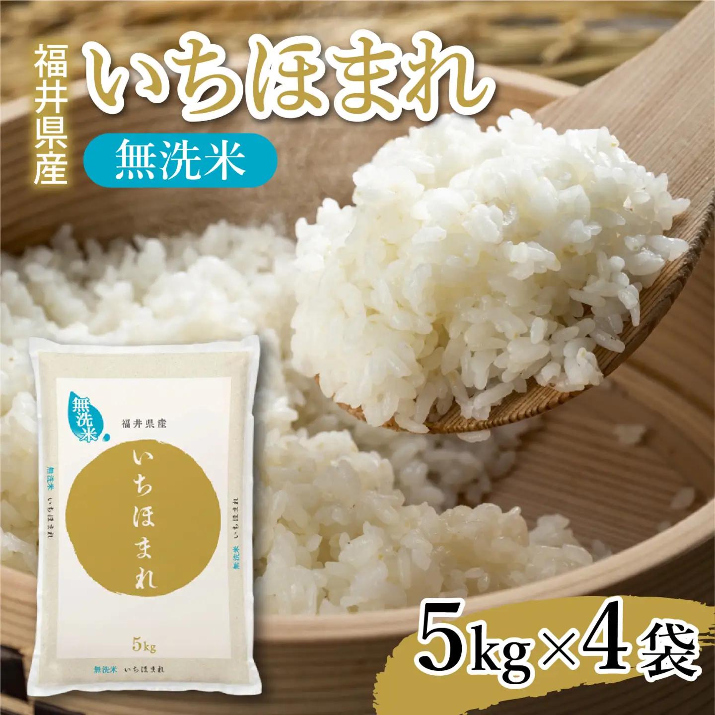 令和7年産 いちほまれ 無洗米 5kg(5kg×4袋) ブランド米 白米 [F-014011]