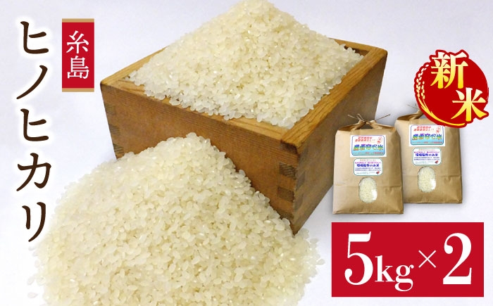 
            【年内発送】【 栽培期間中農薬不使用 】精米方法が 選べる 糸島産 ヒノヒカリ 10kg （ 5kg × 2袋 ）  糸島市 / 二丈赤米産直センター [ABB016] 米 ひのひかり
          
