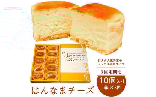 【3回定期便】はんなまチーズ10個入り1箱(H-49)