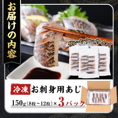 ふるさと納税 境港市 冷凍刺身用あじ(150g×3P) |  | 03