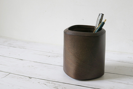 BUNACO ティッシュボックス・ペンスタンド・オーバルボックス ３点セット （ダークブラウン） 雑貨 木製 ブナコ インテリア 小物