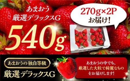 【先行予約】【2月-3月発送】農家直送 あまおう 厳選デラックスG 540g (270ｇ以上 × 2 パック) 土耕栽培《豊前市》【内藤農園】果物 いちご[VAB015] 贈答あまおう あまおういちご
