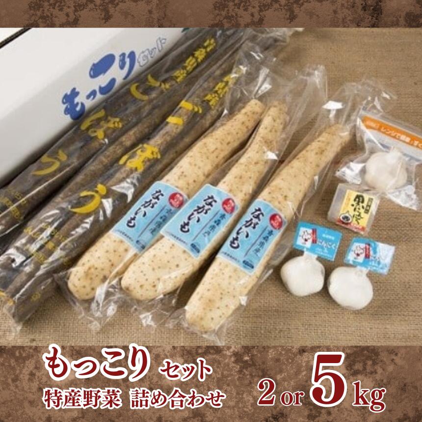 【ふるさと納税】もっこりセット ( 特産野菜 詰め合わせ ) 2kg or 5kg ｜ 野菜 やさい ながいも いも 芋 長芋 長いも 芋 にんにく ニンニク ごぼう ゴボウ 牛蒡 スタミナ とろろ 千切り 万能 根菜 常温 人気 美容 健康 株式会社 ゆめグリーン Aコープ 六戸店 青森県 六戸町
