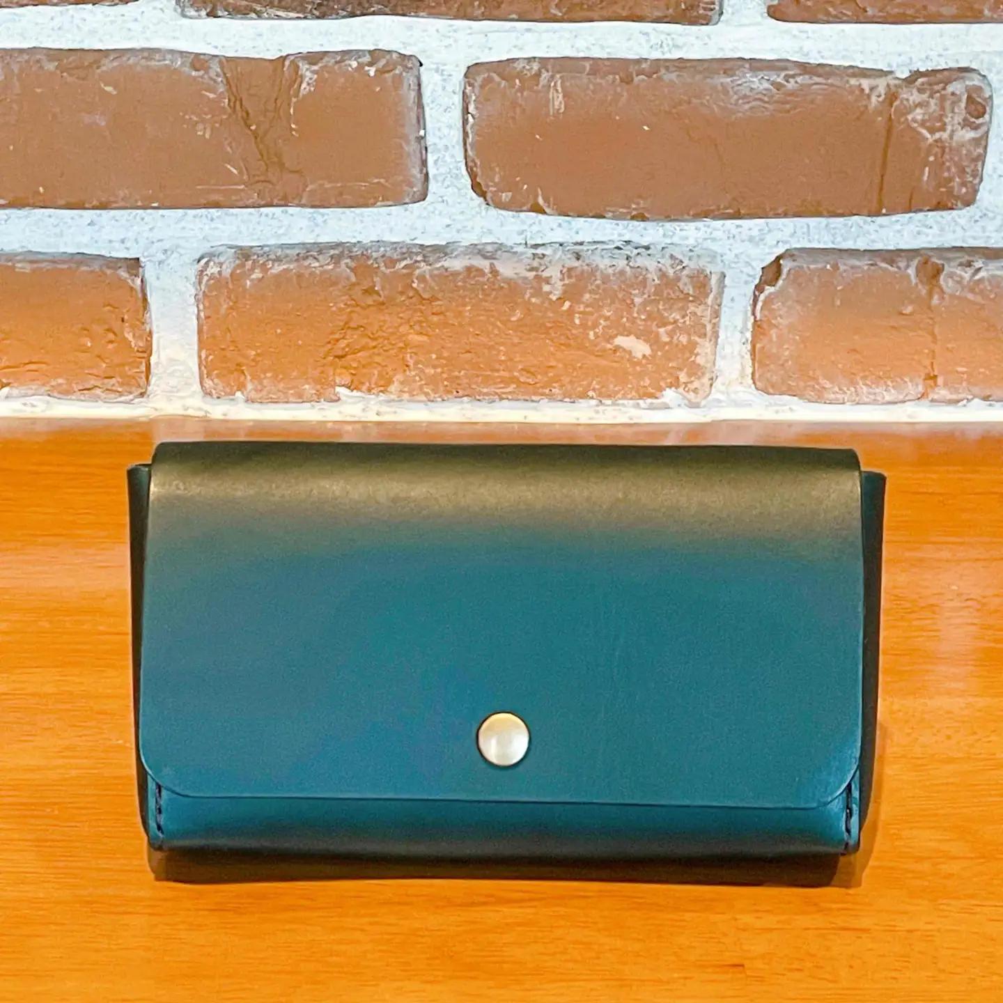 fn-46-001【200万円入る】財布 ブルー Shifa 手作り