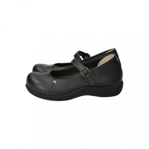 1本ベルトコンフォートシューズ｜ブラック S(23.0cm) レディース スリッポン 幅広 甲高 外反母趾 ゆったり幅 大人気 靴